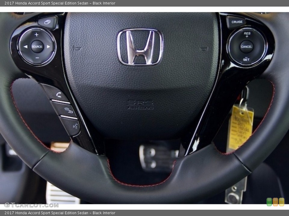 Black Interior Steering Wheel for the 2017 Honda Accord Sport Special Edition Sedan #115345103