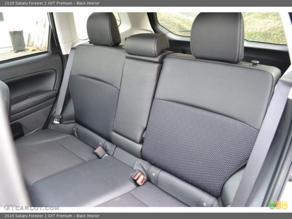 Black Interior Rear Seat for the 2016 Subaru Forester 2.0XT Premium #115373013