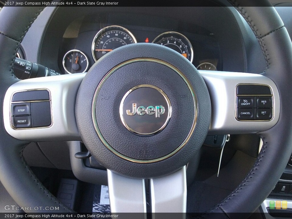 Dark Slate Gray Interior Steering Wheel for the 2017 Jeep Compass High Altitude 4x4 #115378476