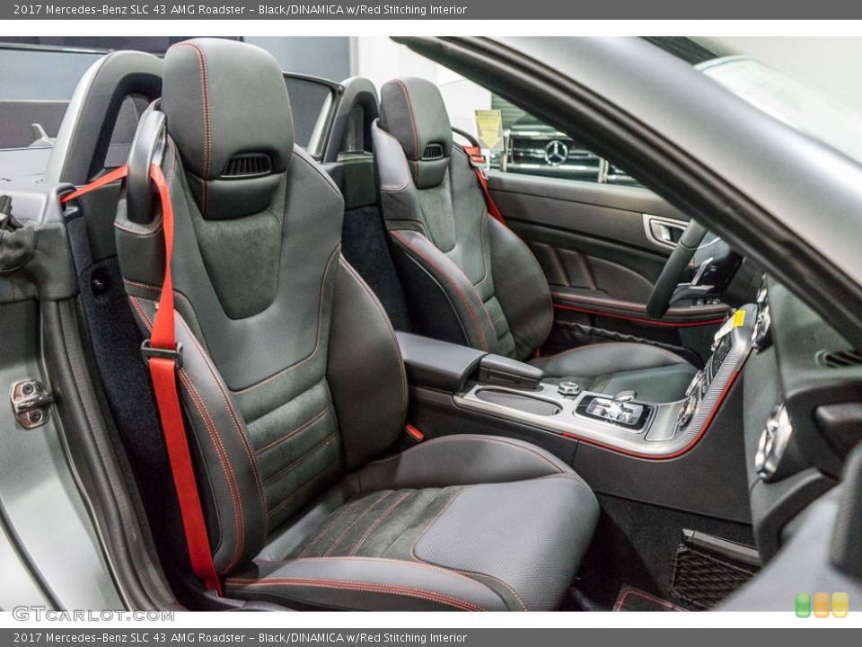 Black/DINAMICA w/Red Stitching Interior Photo for the 2017 Mercedes-Benz SLC 43 AMG Roadster #115378854