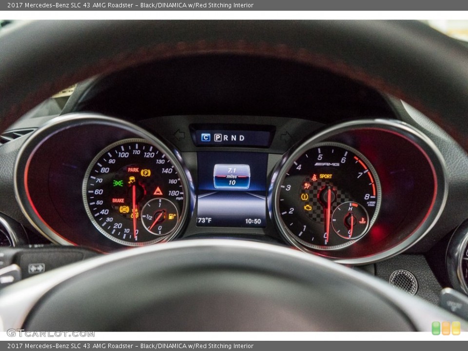Black/DINAMICA w/Red Stitching Interior Gauges for the 2017 Mercedes-Benz SLC 43 AMG Roadster #115378977