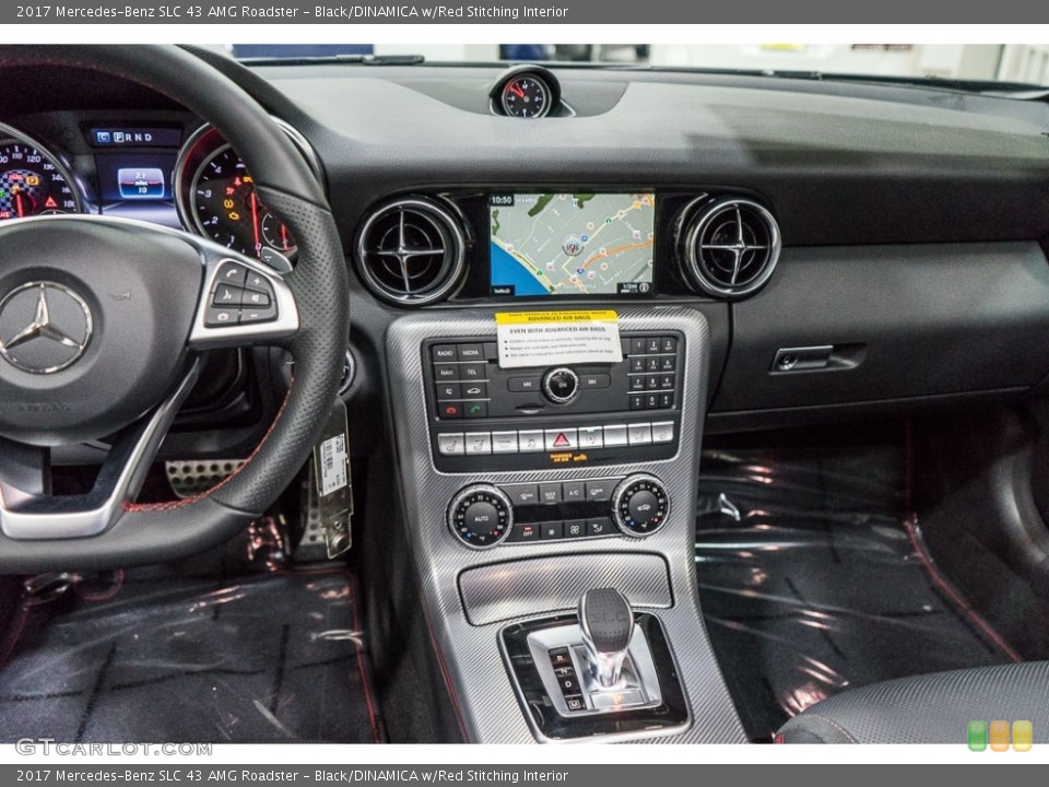 Black/DINAMICA w/Red Stitching Interior Dashboard for the 2017 Mercedes-Benz SLC 43 AMG Roadster #115379016