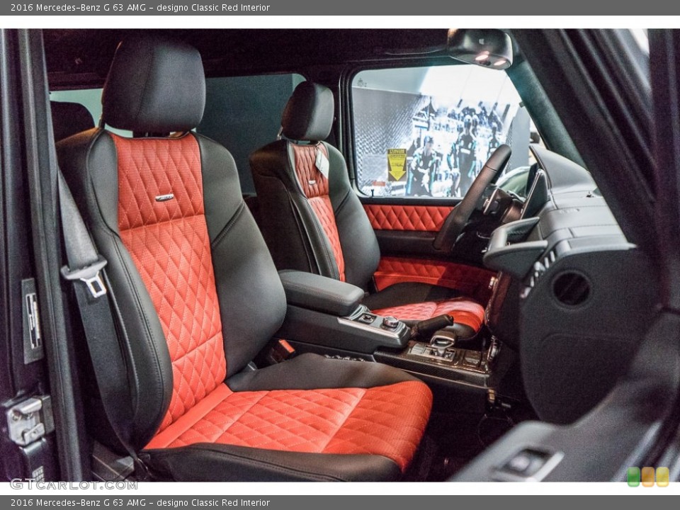 designo Classic Red Interior Front Seat for the 2016 Mercedes-Benz G 63 AMG #115381401