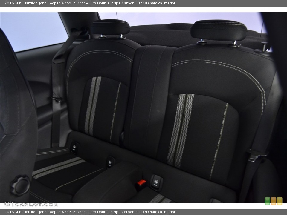 JCW Double Stripe Carbon Black/Dinamica Interior Rear Seat for the 2016 Mini Hardtop John Cooper Works 2 Door #115386219