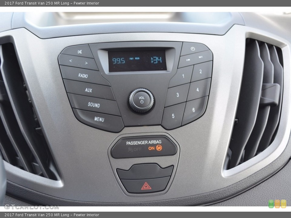 Pewter Interior Controls for the 2017 Ford Transit Van 250 MR Long #115386924