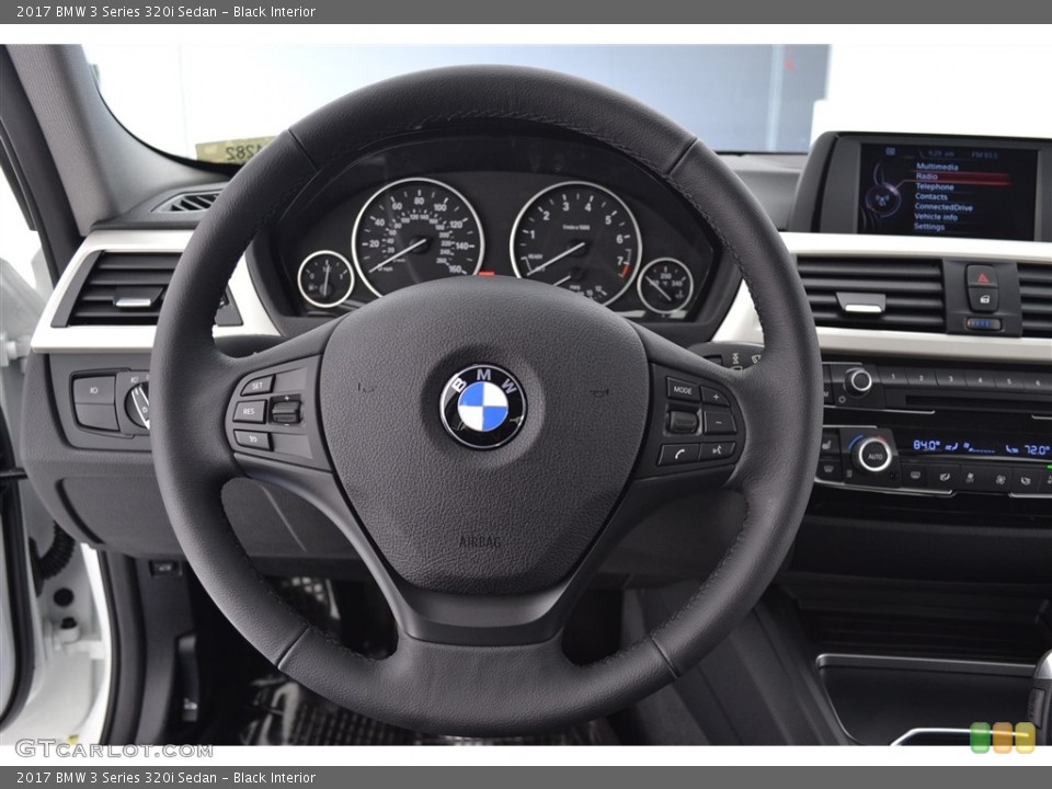 Black Interior Steering Wheel for the 2017 BMW 3 Series 320i Sedan #115388202