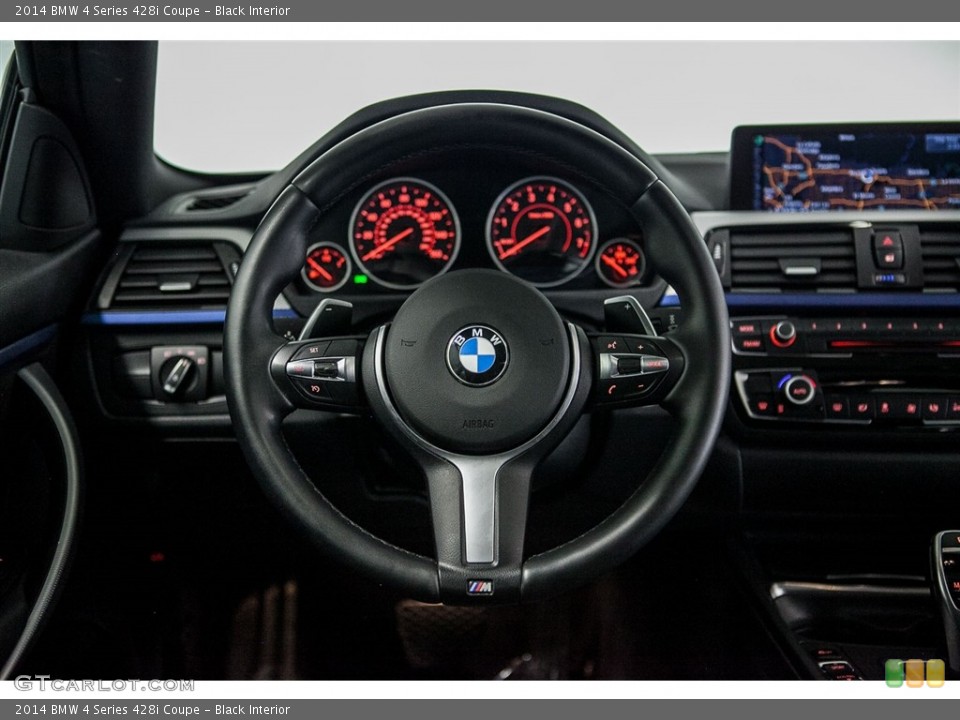 Black Interior Steering Wheel for the 2014 BMW 4 Series 428i Coupe #115395906