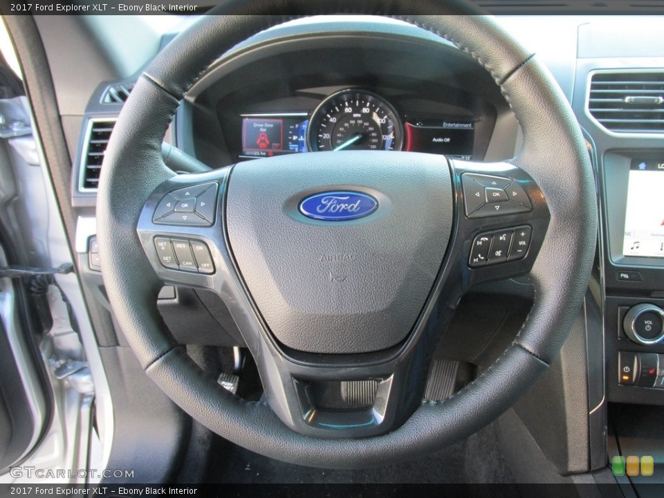 Ebony Black Interior Steering Wheel for the 2017 Ford Explorer XLT #115402749