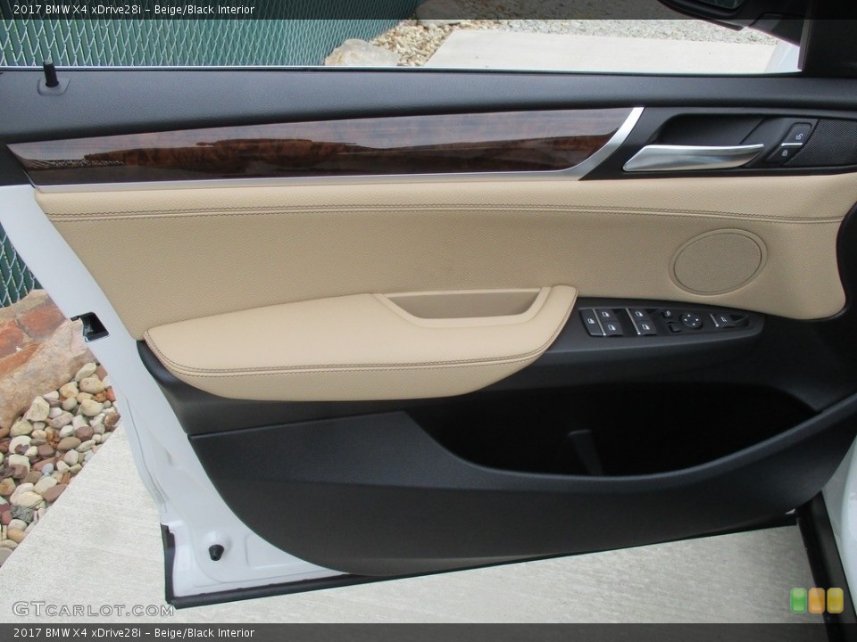 Beige/Black Interior Door Panel for the 2017 BMW X4 xDrive28i #115402770