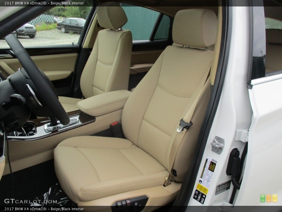 Beige/Black Interior Front Seat for the 2017 BMW X4 xDrive28i #115402815