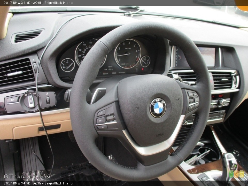 Beige/Black Interior Steering Wheel for the 2017 BMW X4 xDrive28i #115402863