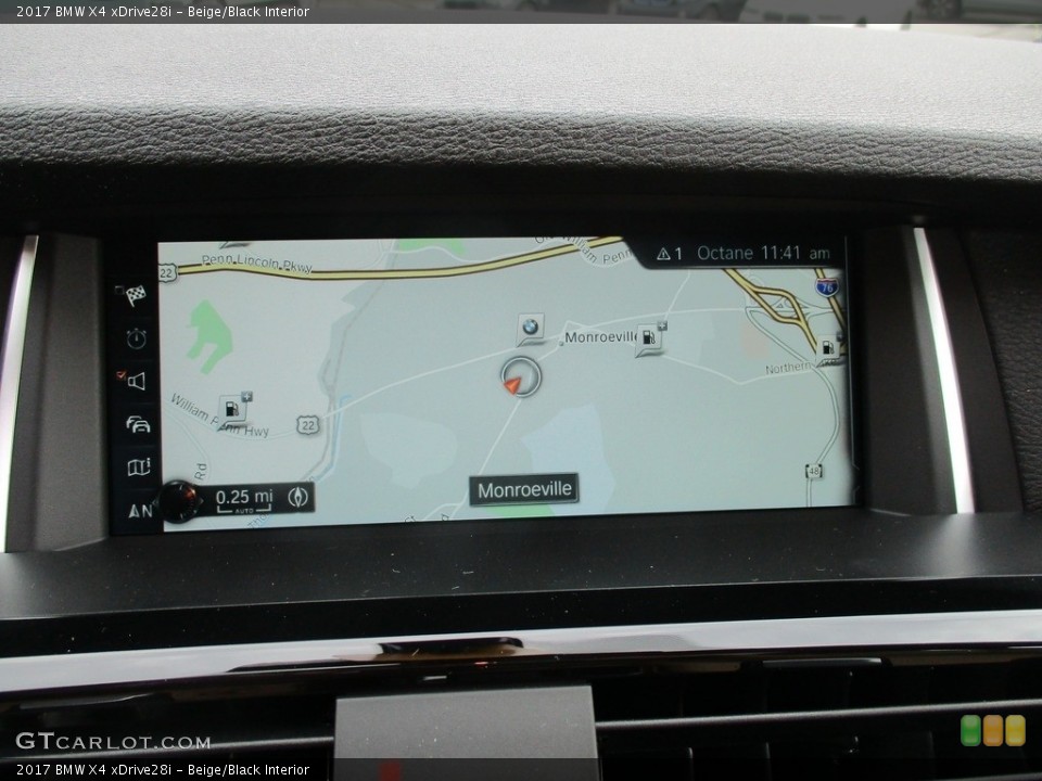 Beige/Black Interior Navigation for the 2017 BMW X4 xDrive28i #115402908