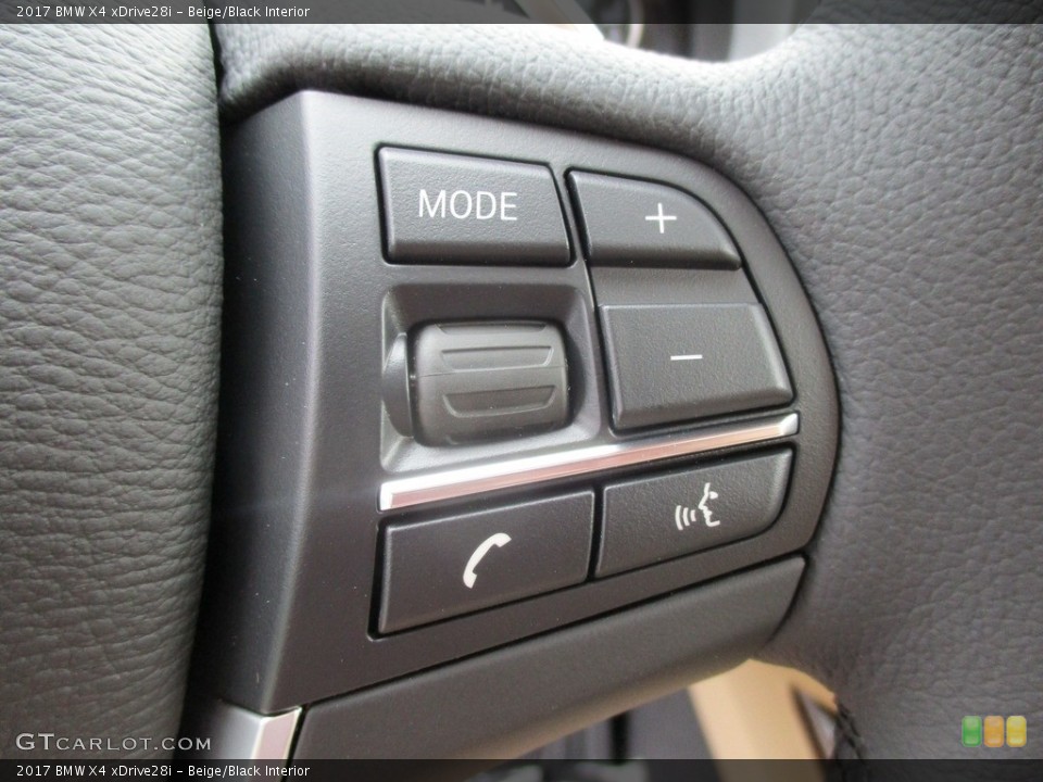 Beige/Black Interior Controls for the 2017 BMW X4 xDrive28i #115402956