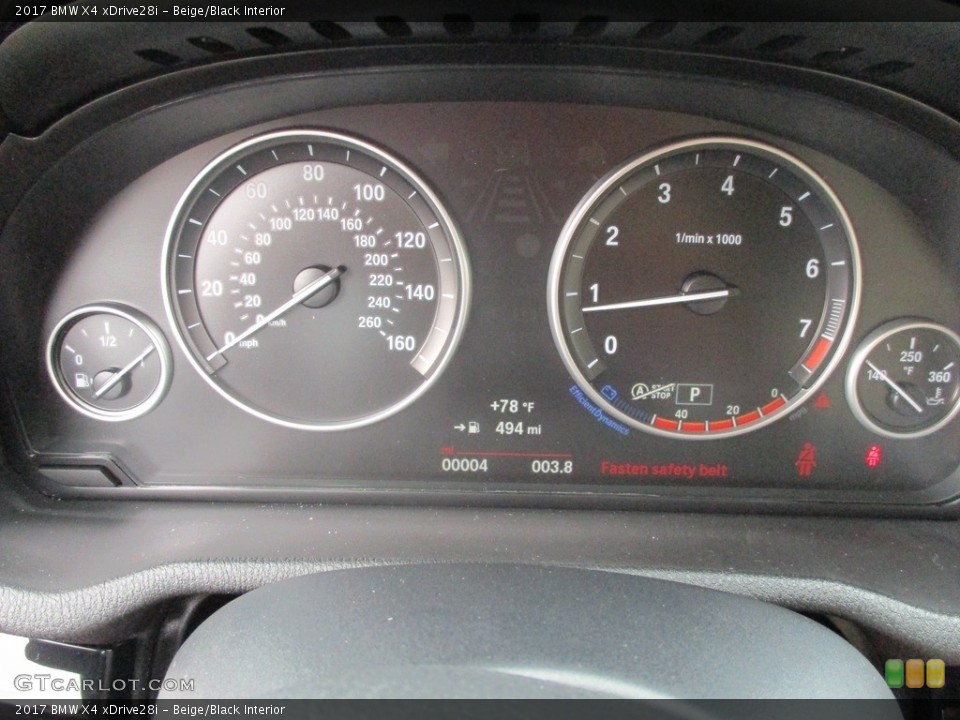 Beige/Black Interior Gauges for the 2017 BMW X4 xDrive28i #115403013