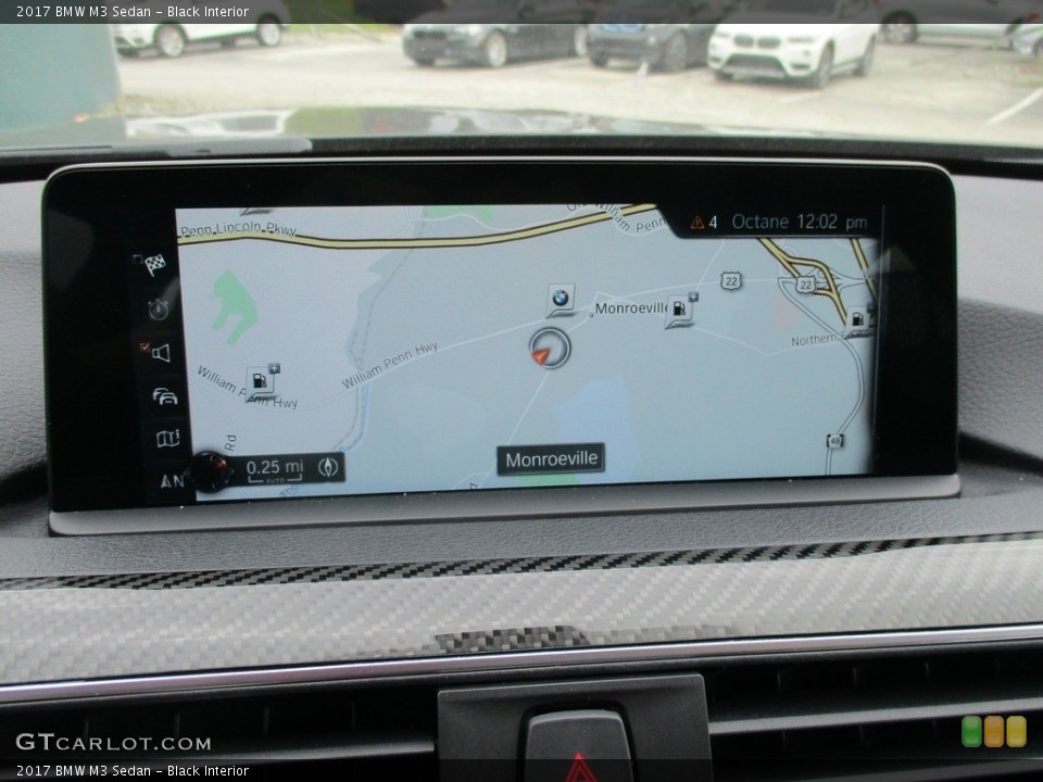 Black Interior Navigation for the 2017 BMW M3 Sedan #115403922