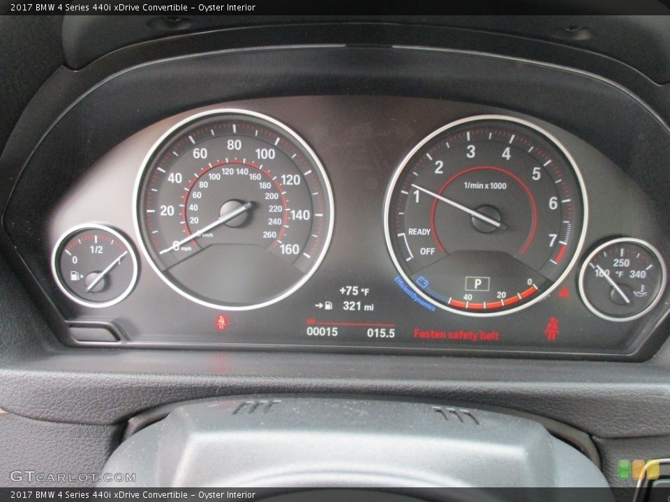 Oyster Interior Gauges for the 2017 BMW 4 Series 440i xDrive Convertible #115406151