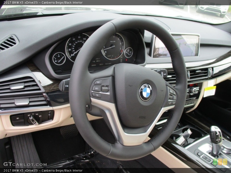 Canberra Beige/Black Interior Steering Wheel for the 2017 BMW X5 xDrive35i #115406514