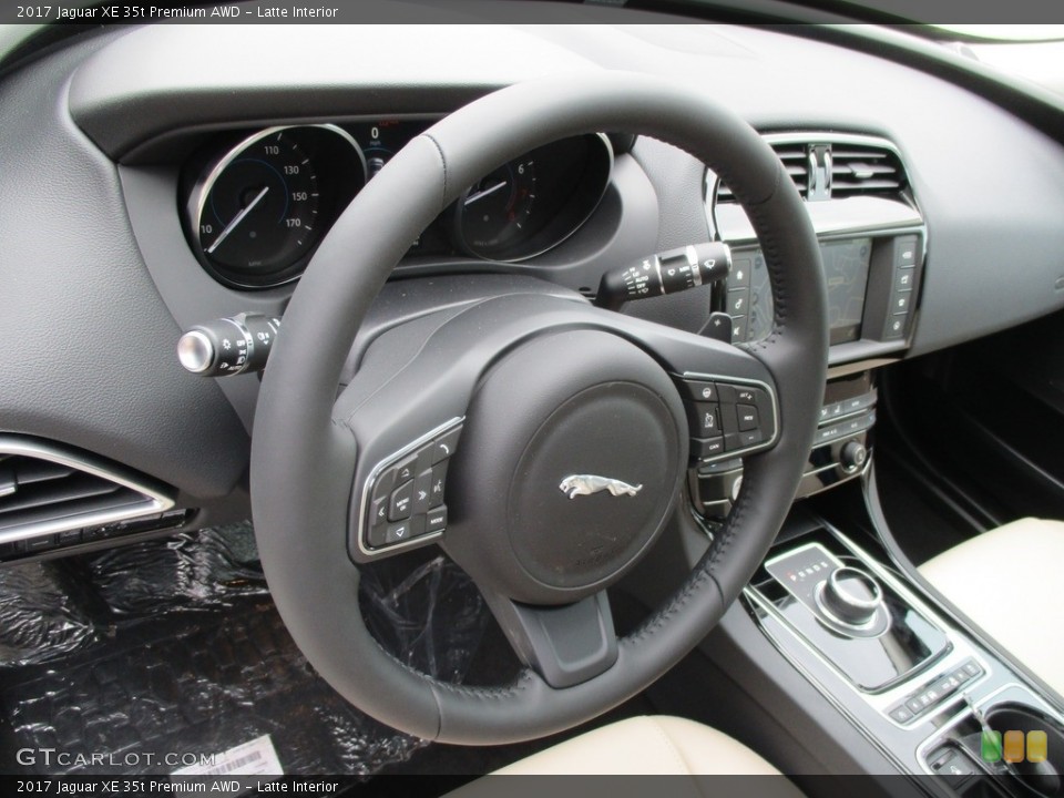 Latte Interior Steering Wheel for the 2017 Jaguar XE 35t Premium AWD #115407138