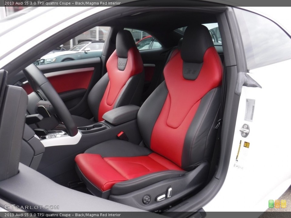Black/Magma Red Interior Front Seat for the 2013 Audi S5 3.0 TFSI quattro Coupe #115422027