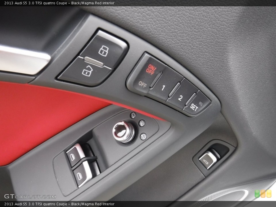 Black/Magma Red Interior Controls for the 2013 Audi S5 3.0 TFSI quattro Coupe #115422126