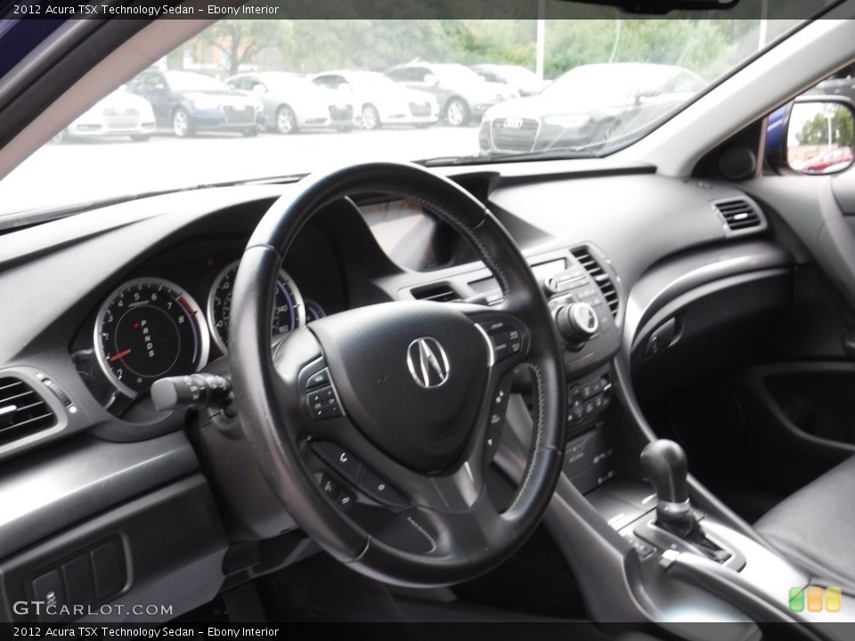 Ebony Interior Dashboard for the 2012 Acura TSX Technology Sedan #115424208
