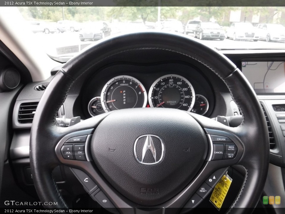 Ebony Interior Steering Wheel for the 2012 Acura TSX Technology Sedan #115424535