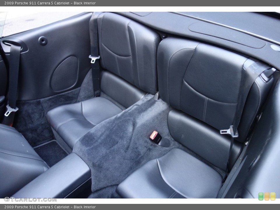 Black Interior Rear Seat for the 2009 Porsche 911 Carrera S Cabriolet #115424898