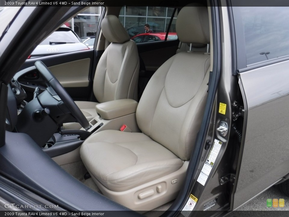 Sand Beige Interior Front Seat for the 2009 Toyota RAV4 Limited V6 4WD #115426377
