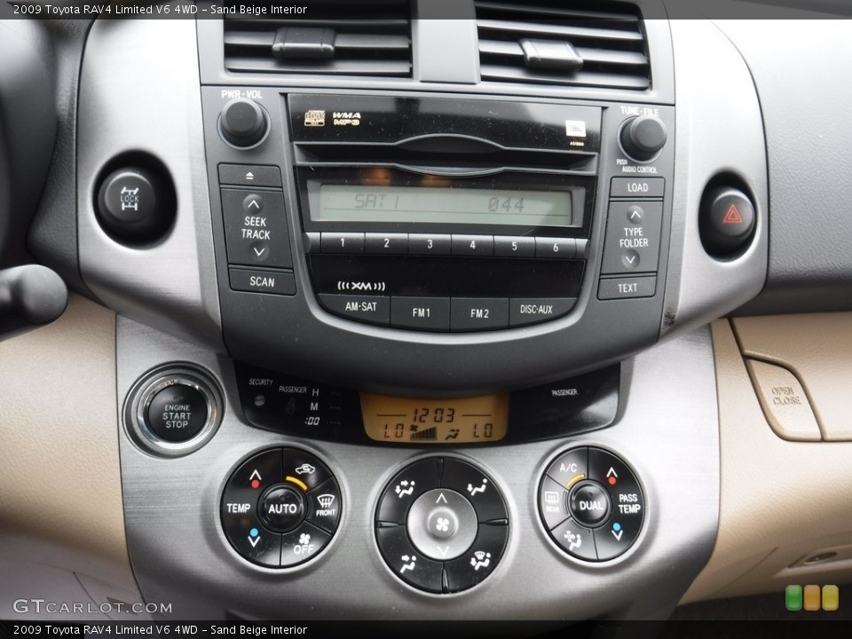 Sand Beige Interior Controls for the 2009 Toyota RAV4 Limited V6 4WD #115426479