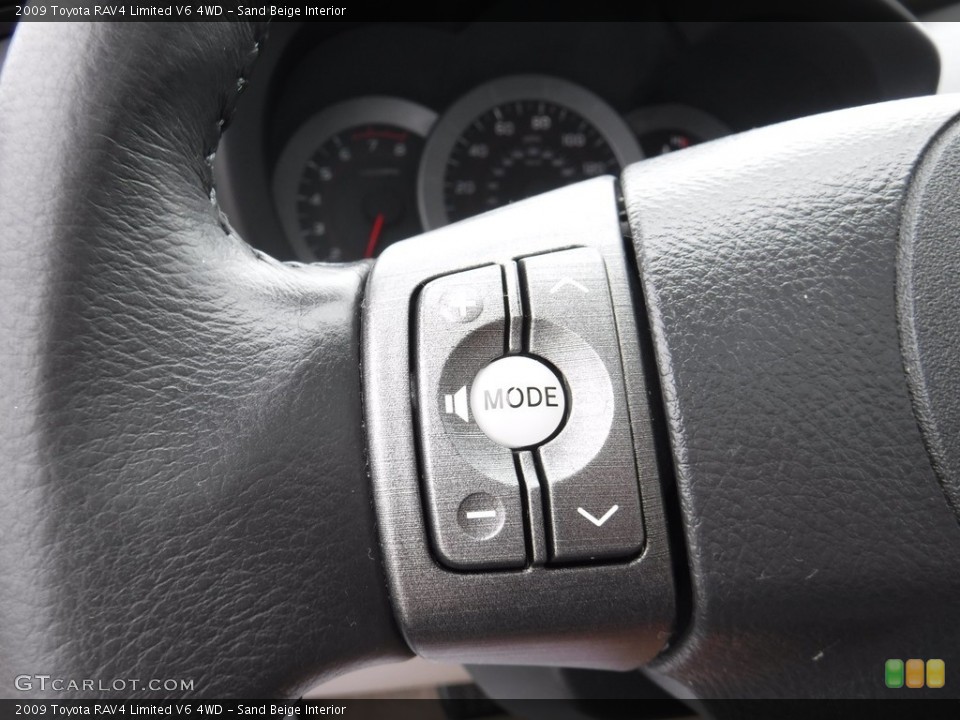 Sand Beige Interior Controls for the 2009 Toyota RAV4 Limited V6 4WD #115426593
