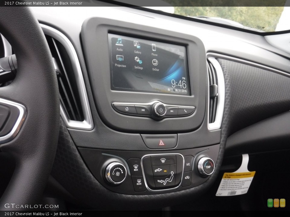 Jet Black Interior Controls for the 2017 Chevrolet Malibu LS #115436976