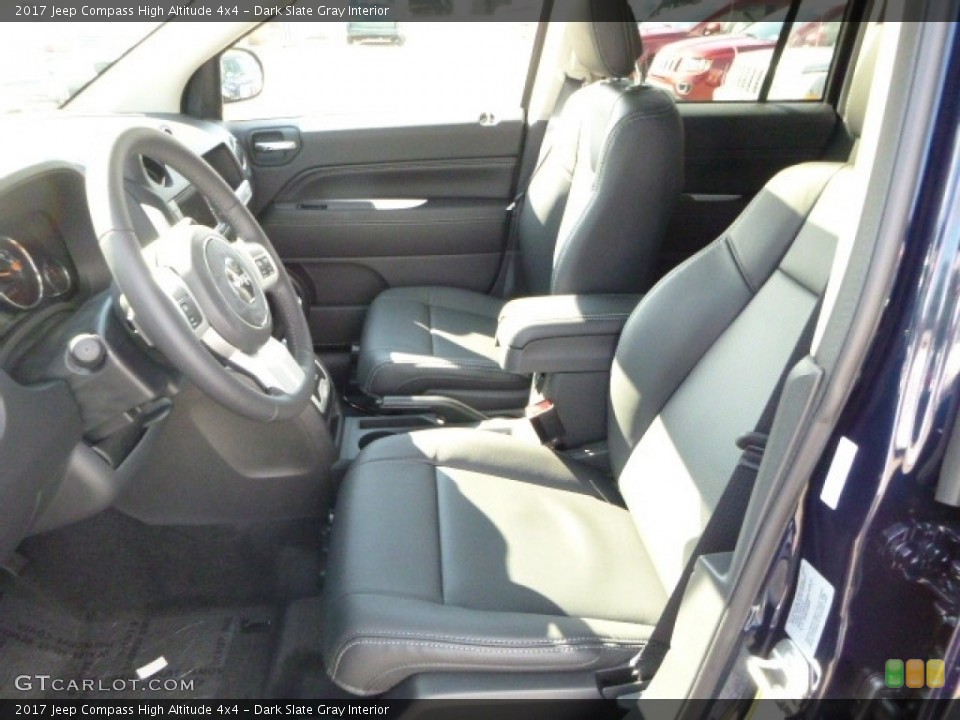 Dark Slate Gray Interior Front Seat for the 2017 Jeep Compass High Altitude 4x4 #115442508
