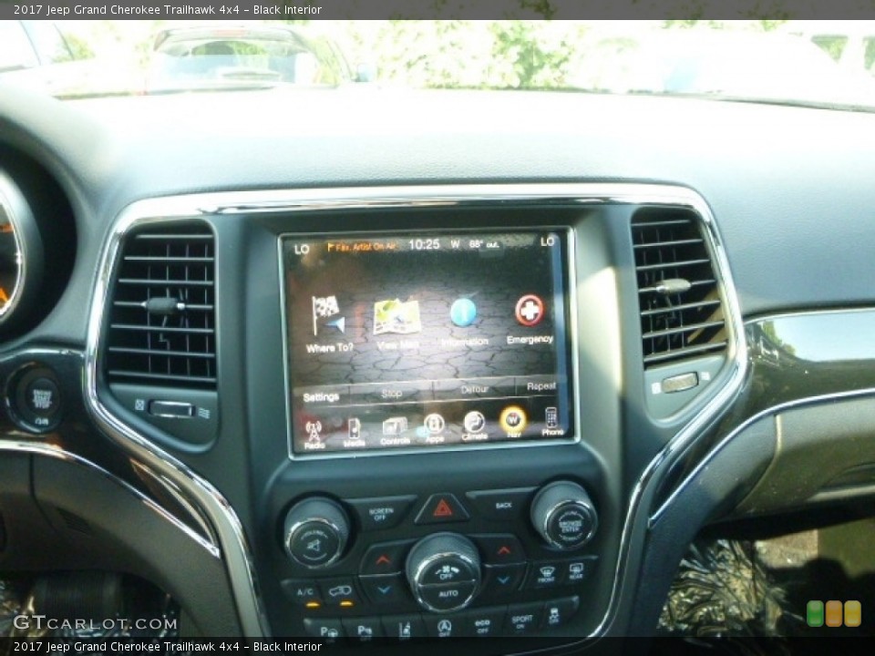 Black Interior Controls for the 2017 Jeep Grand Cherokee Trailhawk 4x4 #115443279