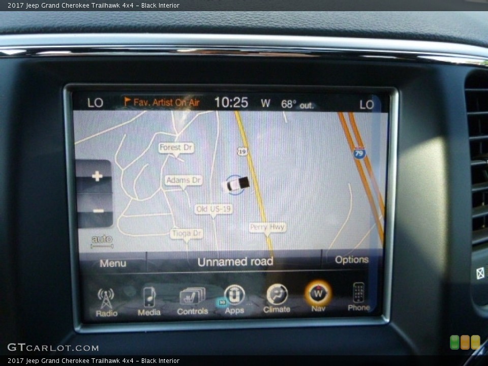 Black Interior Navigation for the 2017 Jeep Grand Cherokee Trailhawk 4x4 #115443300