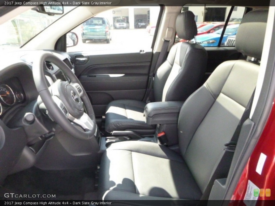 Dark Slate Gray Interior Front Seat for the 2017 Jeep Compass High Altitude 4x4 #115443906
