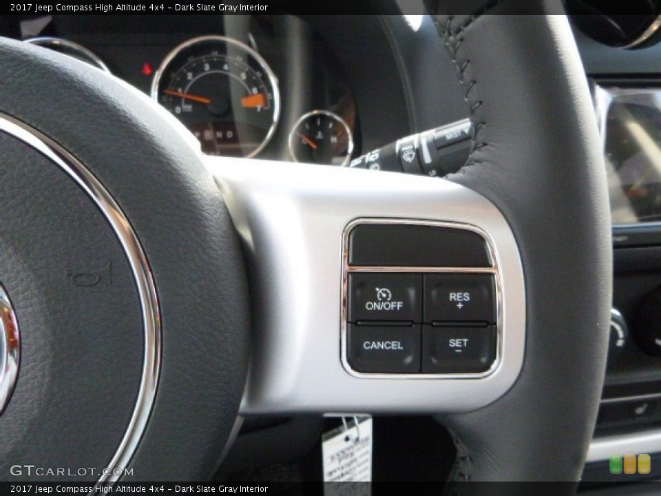 Dark Slate Gray Interior Controls for the 2017 Jeep Compass High Altitude 4x4 #115444002