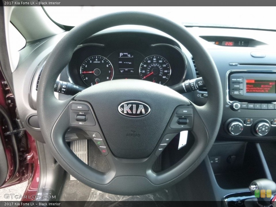 Black Interior Steering Wheel for the 2017 Kia Forte LX #115453055