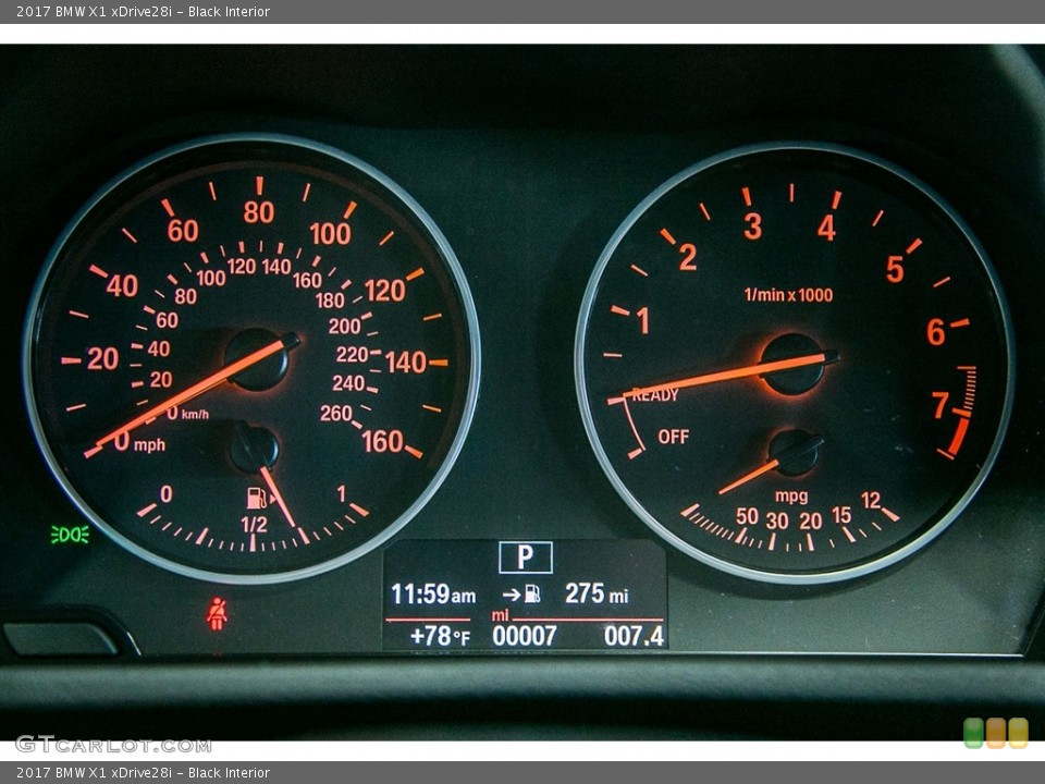 Black Interior Gauges for the 2017 BMW X1 xDrive28i #115454417