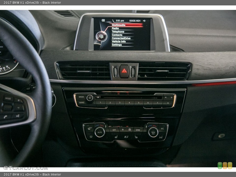 Black Interior Controls for the 2017 BMW X1 xDrive28i #115454663