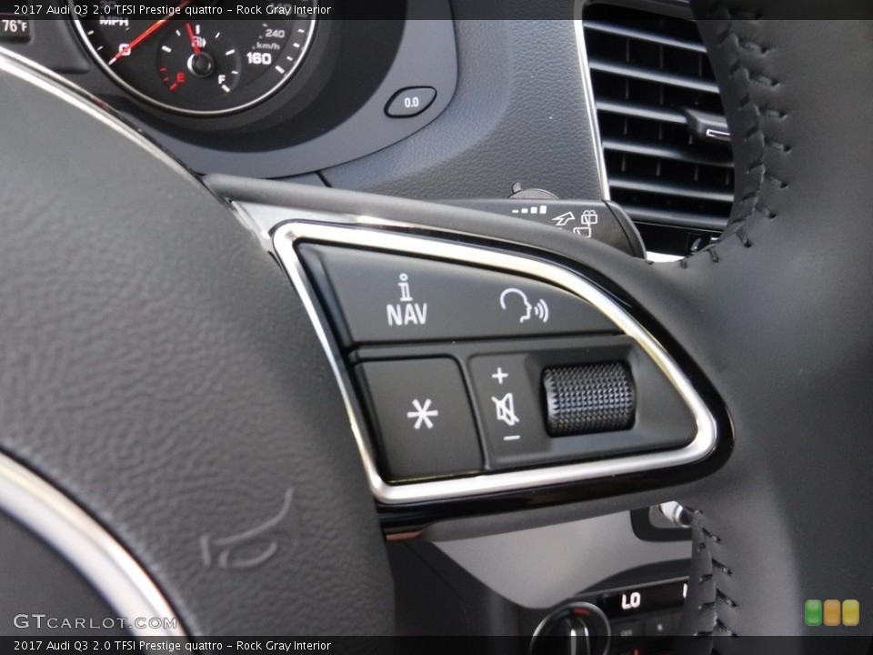 Rock Gray Interior Controls for the 2017 Audi Q3 2.0 TFSI Prestige quattro #115461042