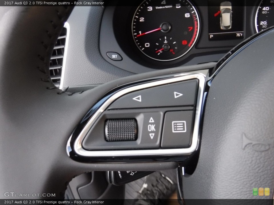 Rock Gray Interior Controls for the 2017 Audi Q3 2.0 TFSI Prestige quattro #115461069