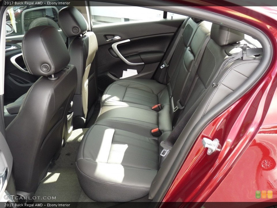 Ebony Interior Rear Seat for the 2017 Buick Regal AWD #115467291