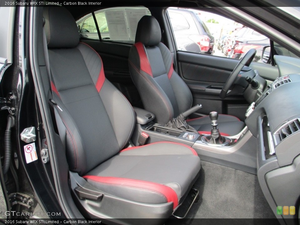 Carbon Black Interior Front Seat for the 2016 Subaru WRX STI Limited #115469944