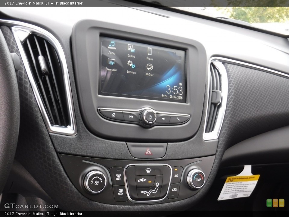 Jet Black Interior Controls for the 2017 Chevrolet Malibu LT #115492927