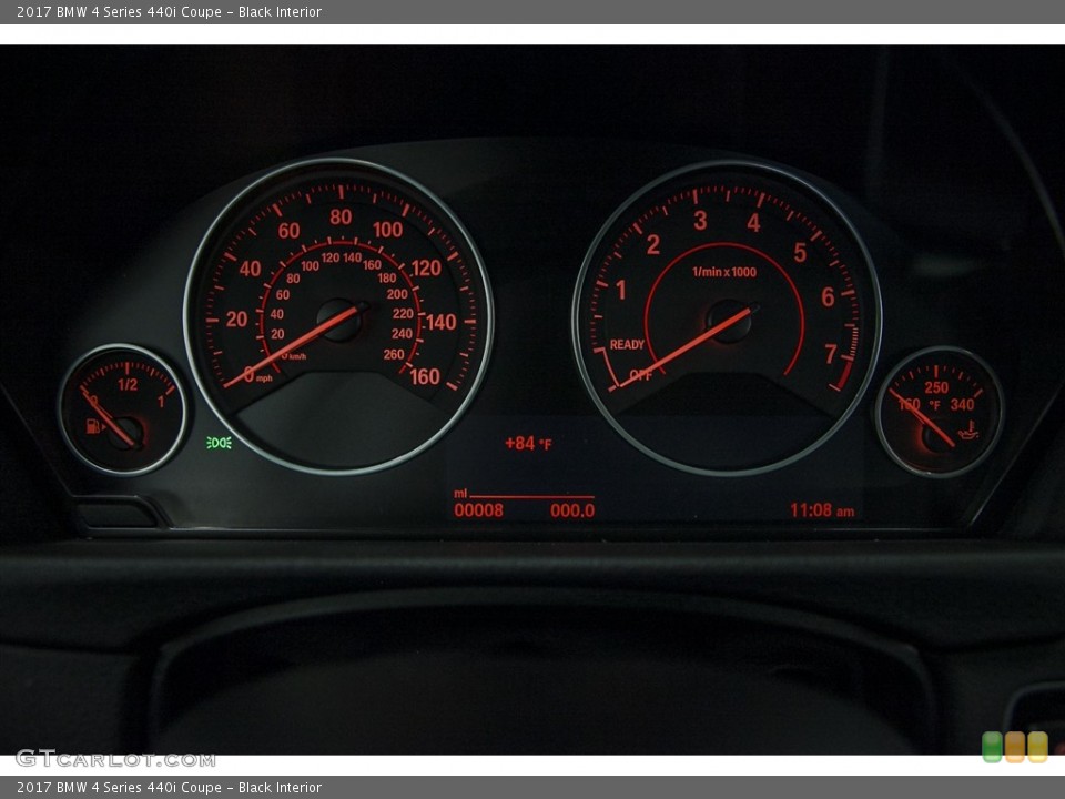 Black Interior Gauges for the 2017 BMW 4 Series 440i Coupe #115495126
