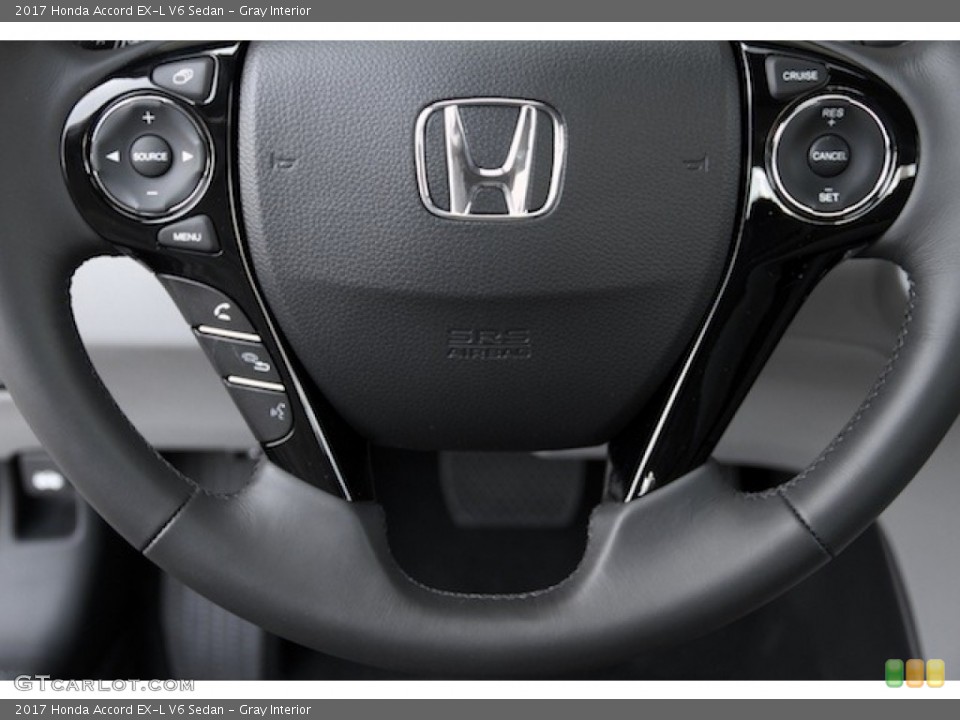 Gray Interior Steering Wheel for the 2017 Honda Accord EX-L V6 Sedan #115498735