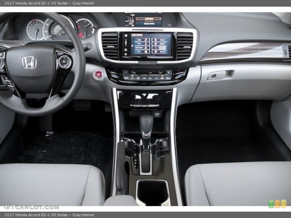 Gray Interior Dashboard for the 2017 Honda Accord EX-L V6 Sedan #115498801