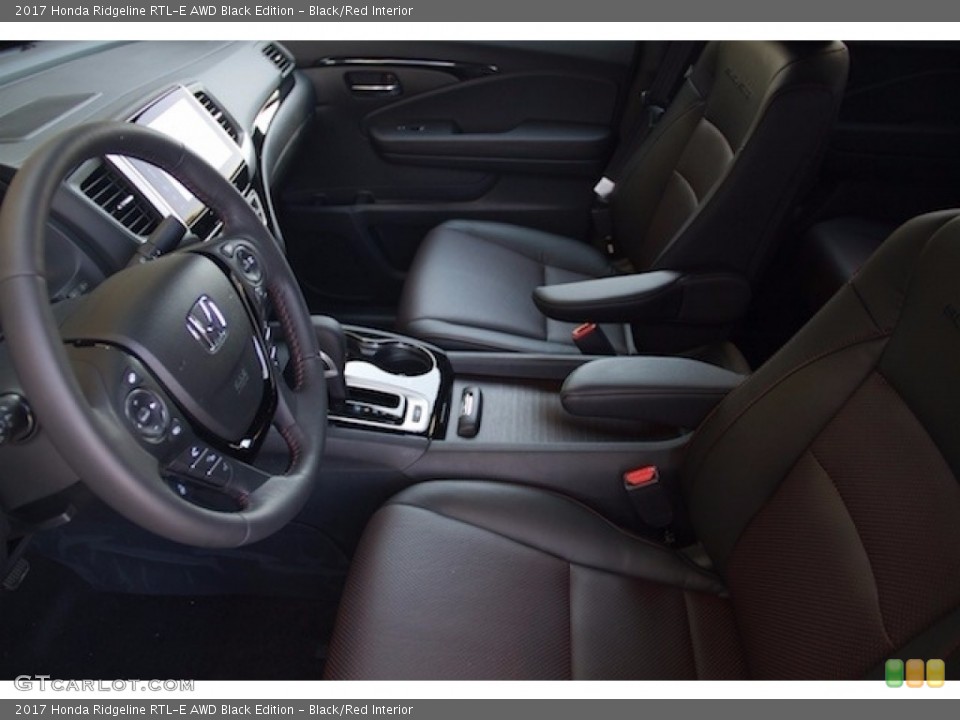 Black/Red Interior Front Seat for the 2017 Honda Ridgeline RTL-E AWD Black Edition #115500469