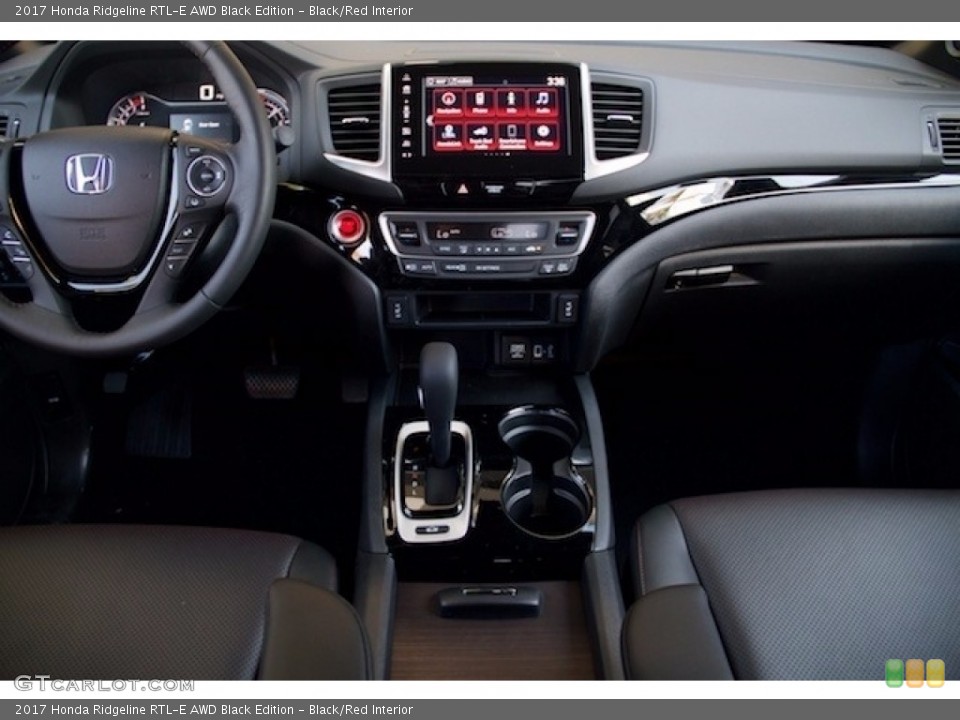 Black/Red Interior Dashboard for the 2017 Honda Ridgeline RTL-E AWD Black Edition #115500562