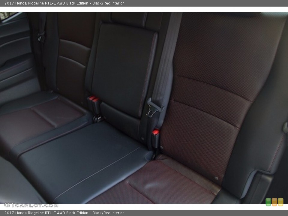 Black/Red Interior Rear Seat for the 2017 Honda Ridgeline RTL-E AWD Black Edition #115500604